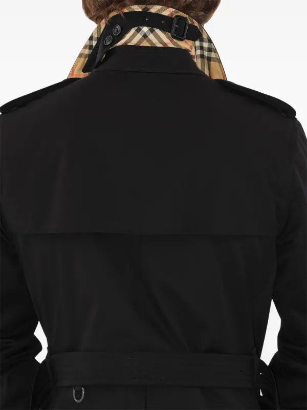 Burberry Kensington double-breasted Trench Coat | Black | FARFETCH