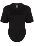 adidas by Stella McCartney elasticated-waist organic-cotton T-shirt - Black