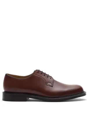 Hender Scheme Commando Blucher Leather Derby Shoes | Brown