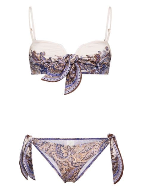 ZIMMERMANN Ottie scarf-print bikini