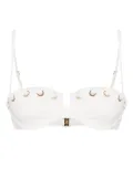 ZIMMERMANN Halliday whipstitch-trim bikini top - White