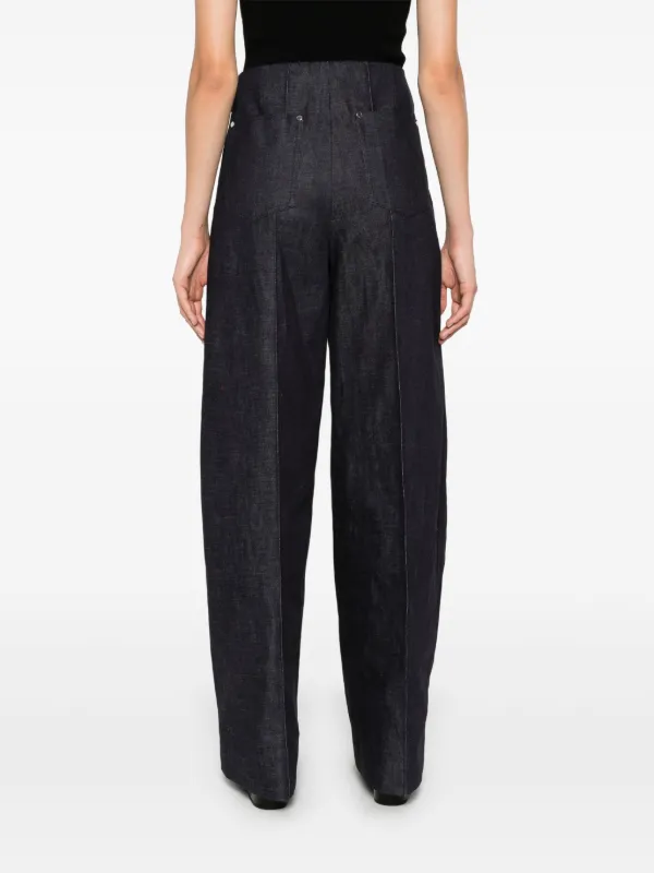 パンツ PETER DO OVERSIZED JEANS Peter Do high-rise wide-leg Jeans | White | FARFETCH JO