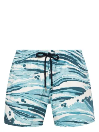 Vilebrequin X Maison Kitsuné turtle-print swim shorts