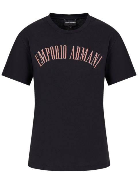 Emporio Armani logo-print cotton T-shirt Women