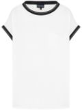 Emporio Armani chiffon short-sleeve blouse - White