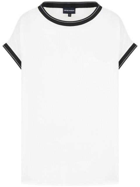 Emporio Armani chiffon short-sleeve blouse Women