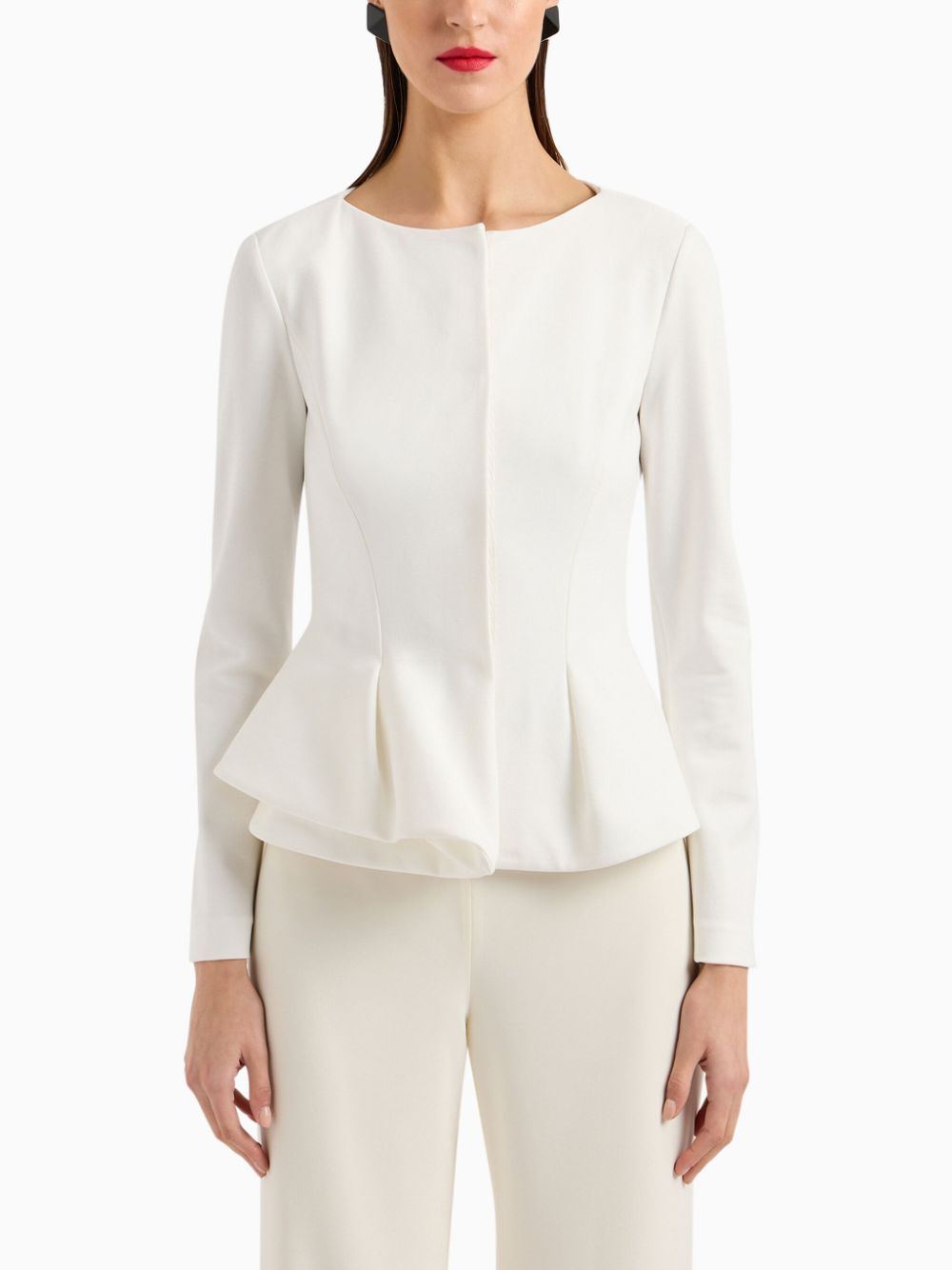 Emporio Armani Jack met peplum - Wit