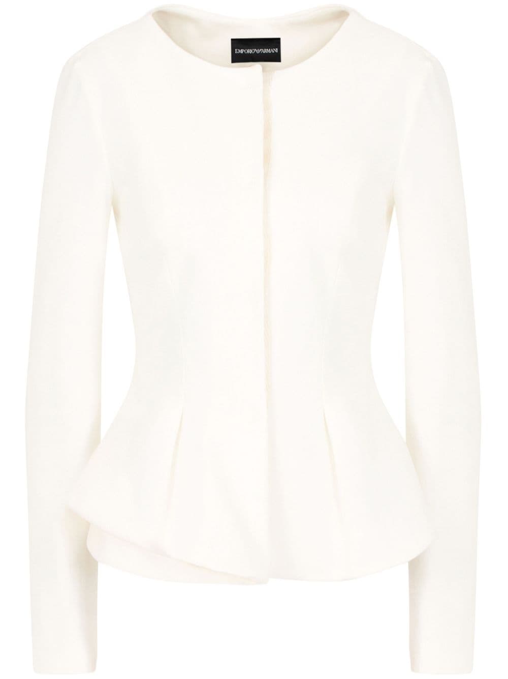 Emporio Armani Peplum-hem Jacket In White