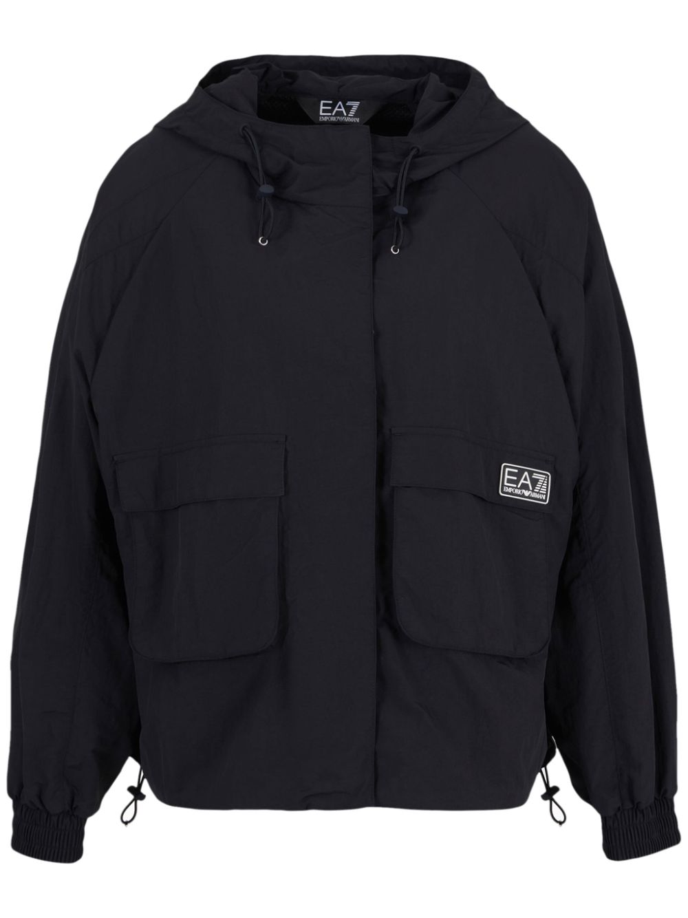 Ea7 Contemporary Sport Hooded Jacket In Blue