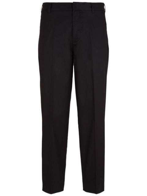 Emporio Armani cotton-blend tapered trousers Men