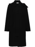 Rier detachable-hood midi parka coat - Black