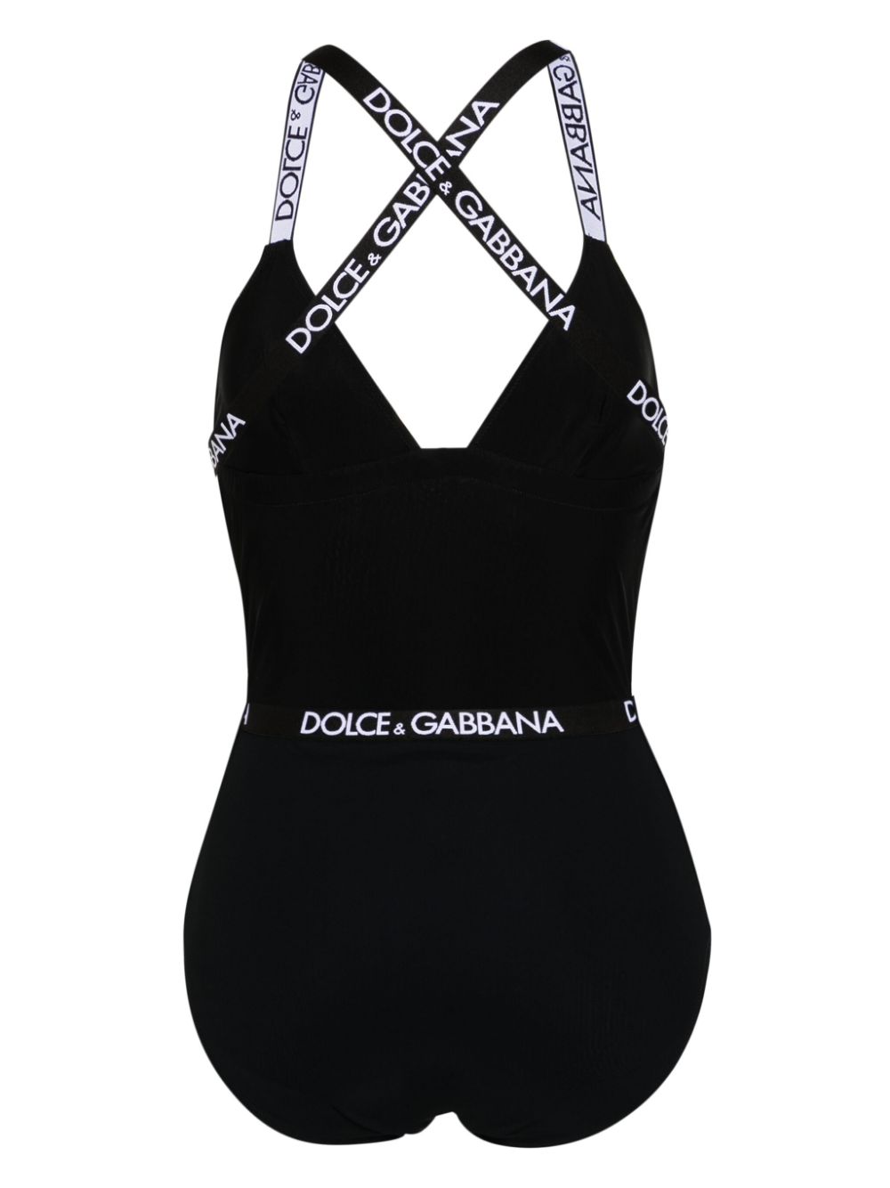Dolce & Gabbana Badpak met open rug Zwart