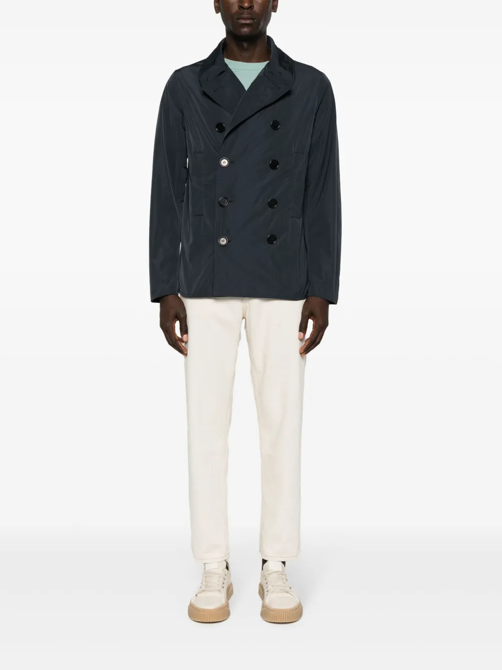 ASPESI lightweight double-breasted jacket - Blauw