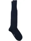 Brioni logo-embroidered socks - Blue