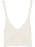 AERON Joan cropped knitted bralette - White