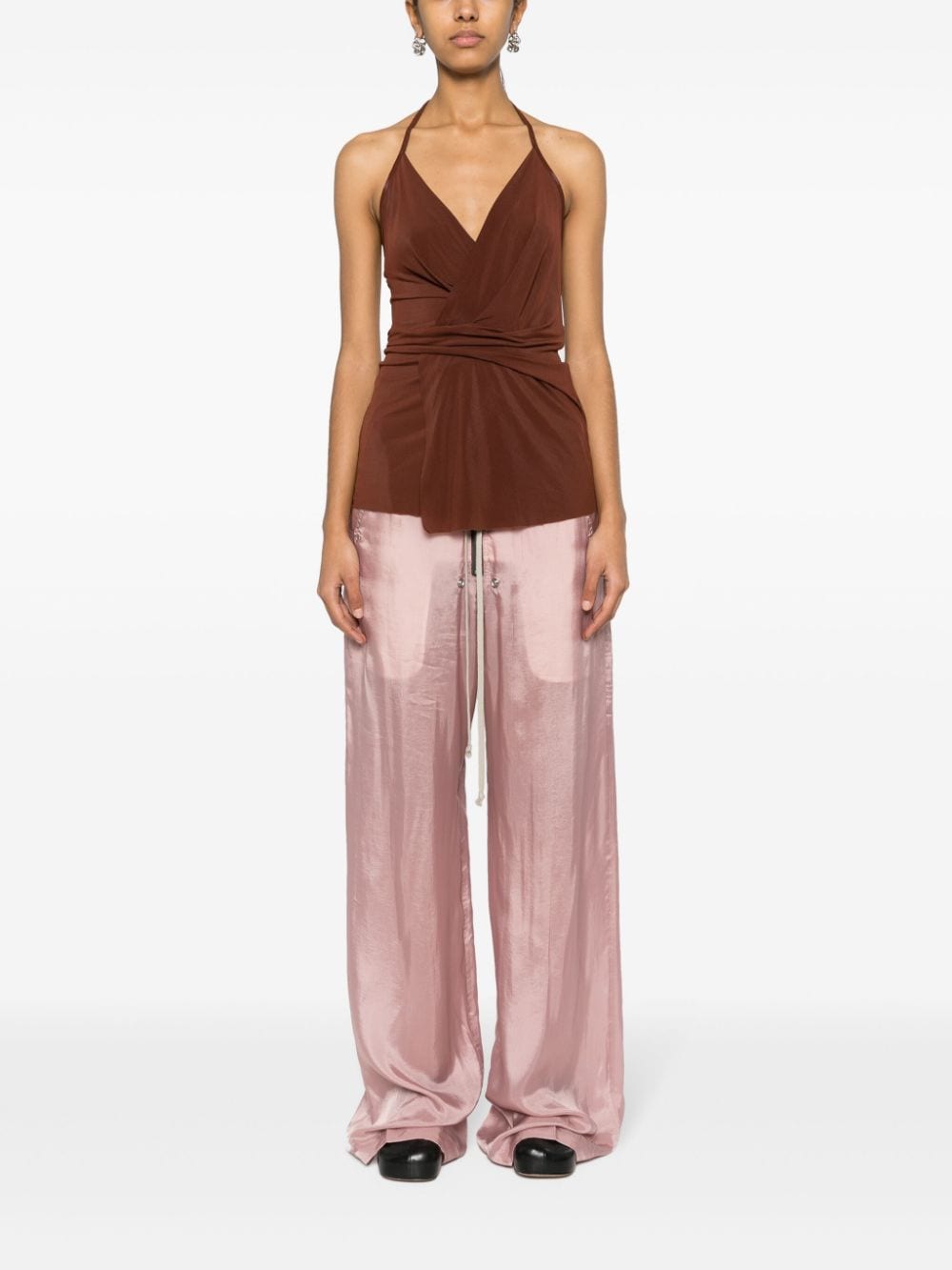 Shop Rick Owens Geth Belas Semi-sheer Trousers In Pink