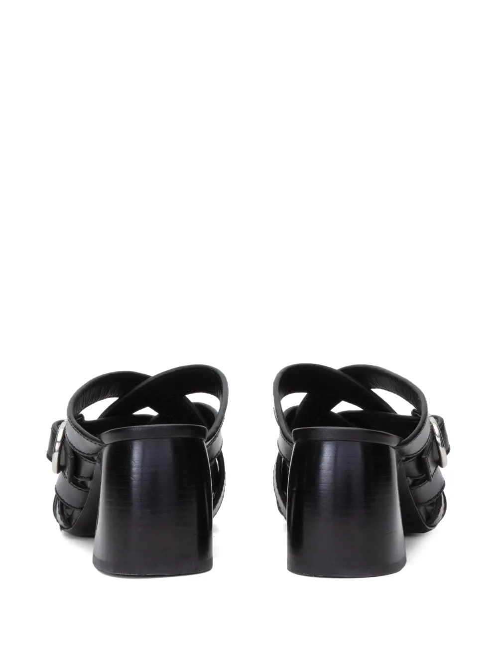 3.1 Phillip Lim Id 65mm Open-weave Leather Mules In Black