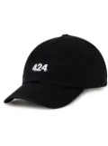 424 logo-embroidered cap - Black