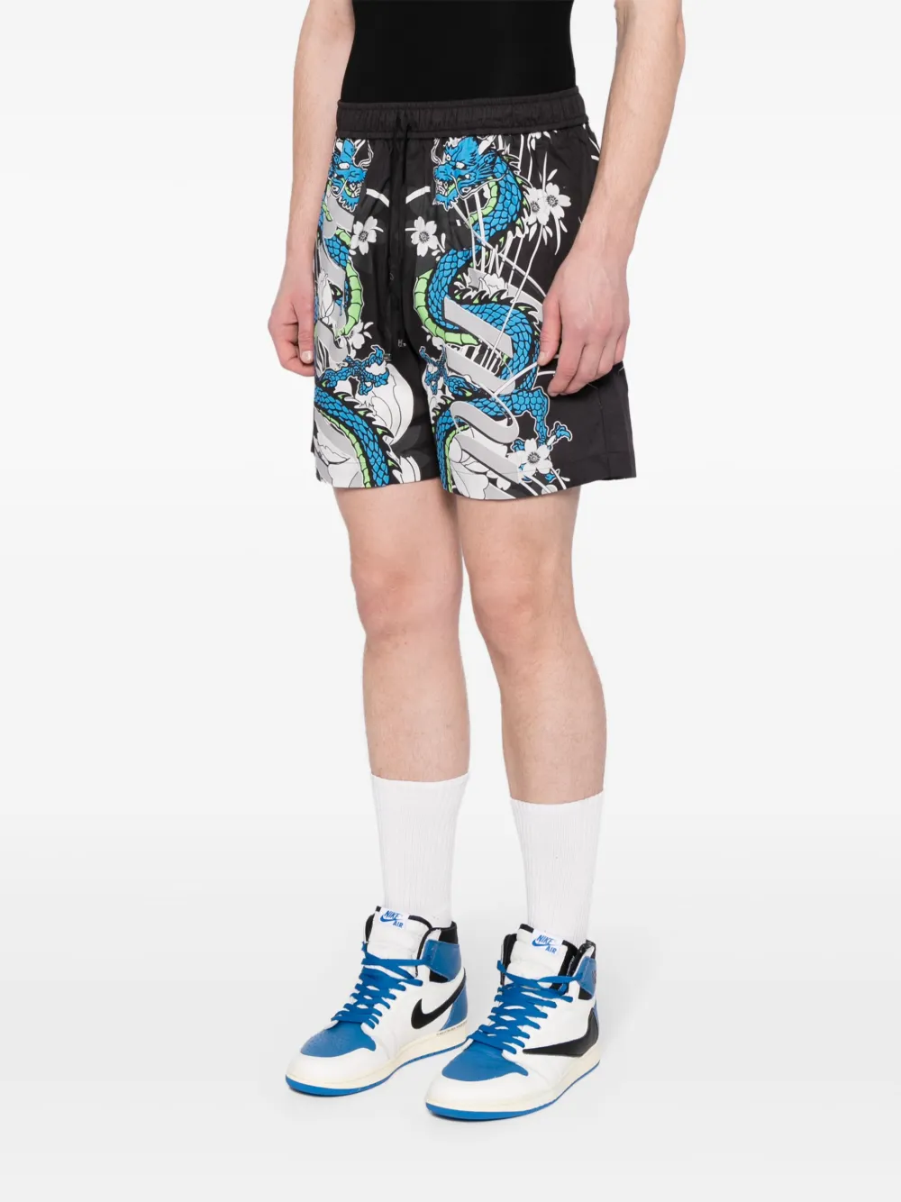 AMIRI Katoenen trainingsshorts met print Zwart