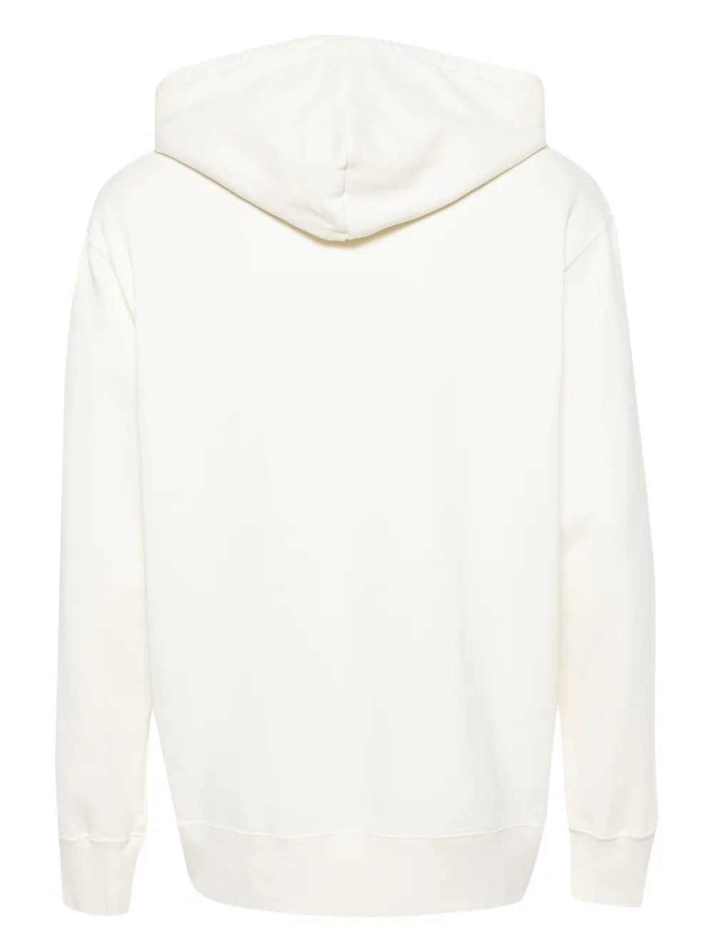 Shop Autry Logo-embossed Cotton Hoodie In Neutrals