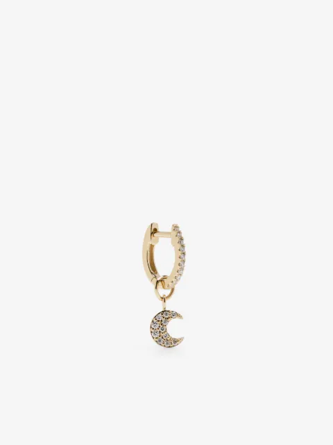 Roxanne First Mini Moon ørering i 14 karat guld med diamant