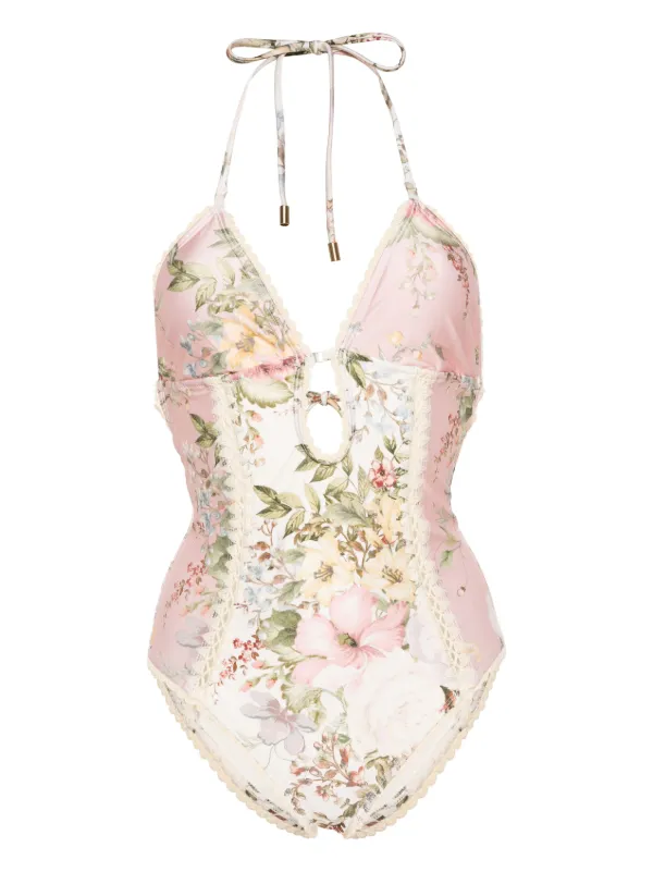 ZIMMERMANN Waverly ワンピース水着 | ニュートラル | FARFETCH JP