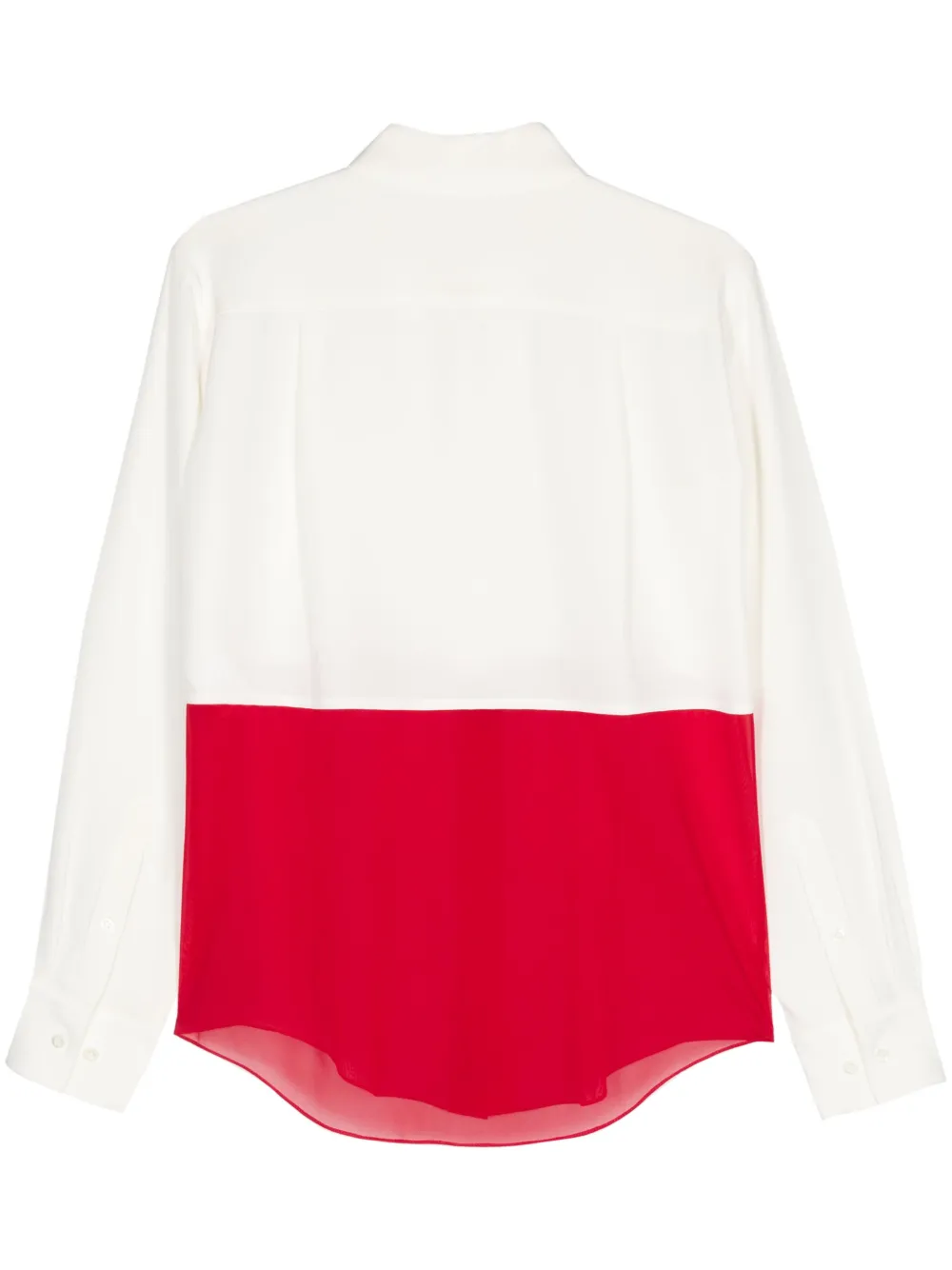 Peter Do Colour-block Silk Shirt In 中性色