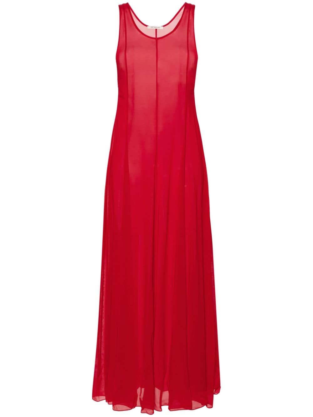 Peter Do sheer flared maxi dress - Rosso
