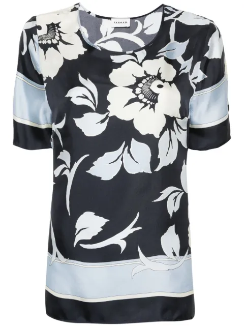 P.A.R.O.S.H. floral-print silk blouse