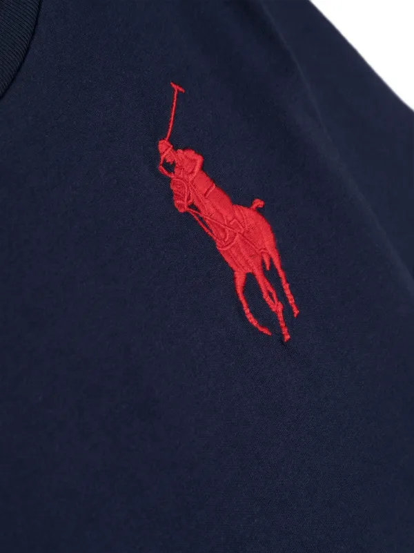 POLO RALPH LAUREN KIDS logo-embroidered Cotton t-shirt | Blue