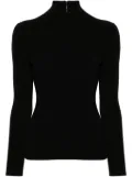 Michael Kors Collection mock-neck ribbed jumper - Black