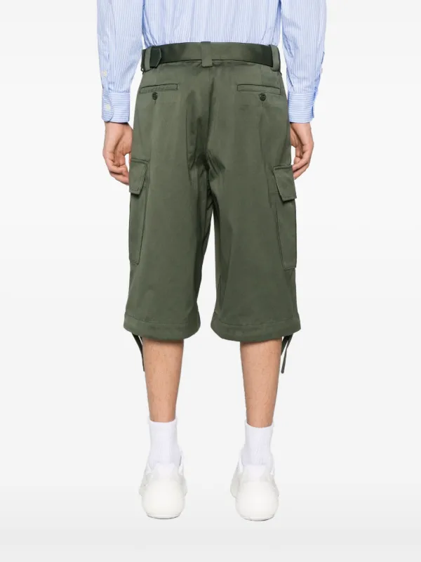 Kenzo Army Cargo Cotton Shorts Green FARFETCH IN