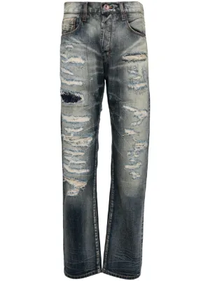 Dolce & Gabbana ripped-detail Distressed Jeans | Blue | FARFETCH