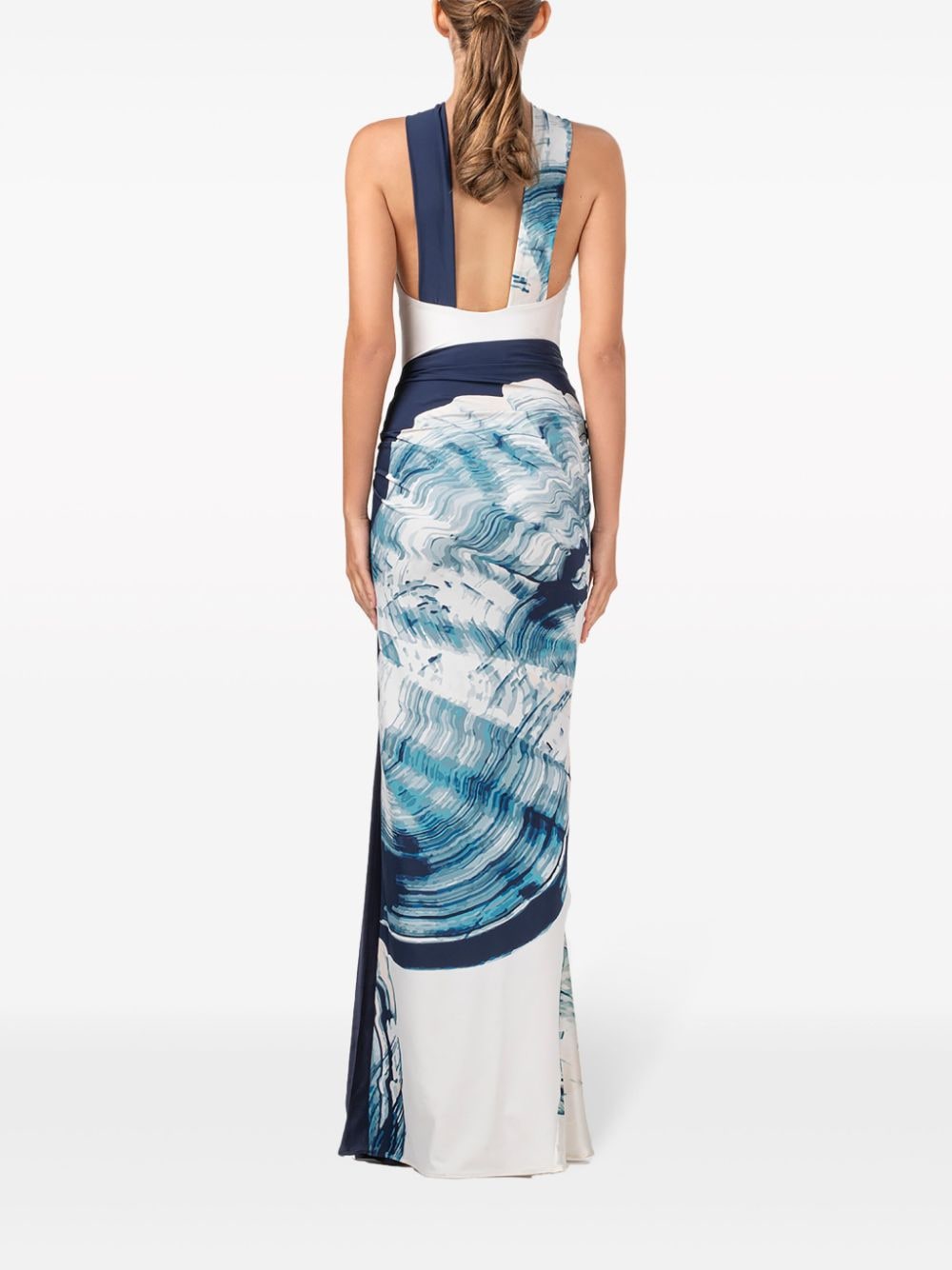 Shop Silvia Tcherassi Alisha Abstract-print Swimsuit In Blue