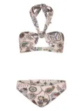 Silvia Tcherassi Valderice paisley-print bikini - Blue