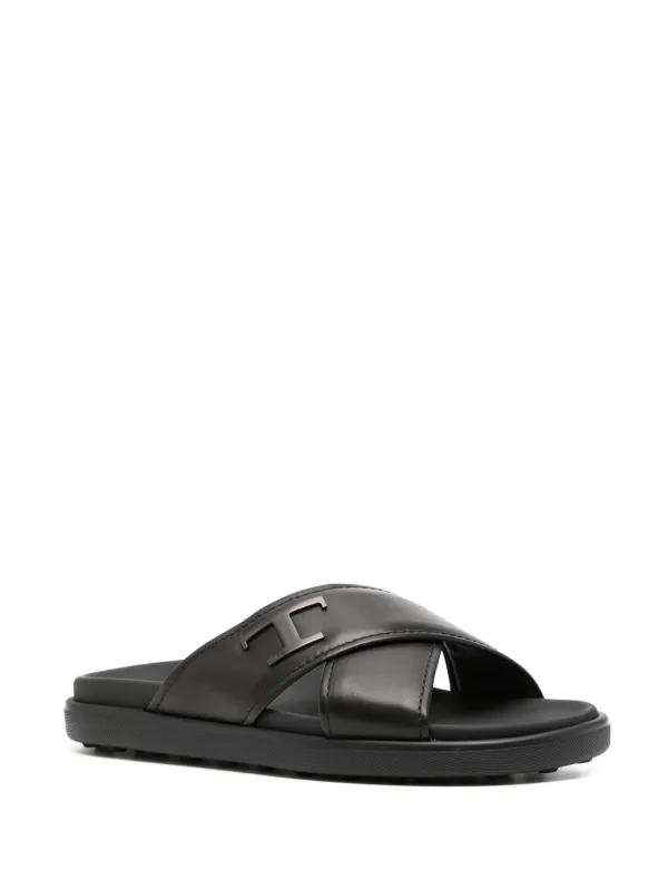 TOD'S timeless レザー サンダル Tod's Timeless レザーサンダル | ブラック | FARFETCH JP