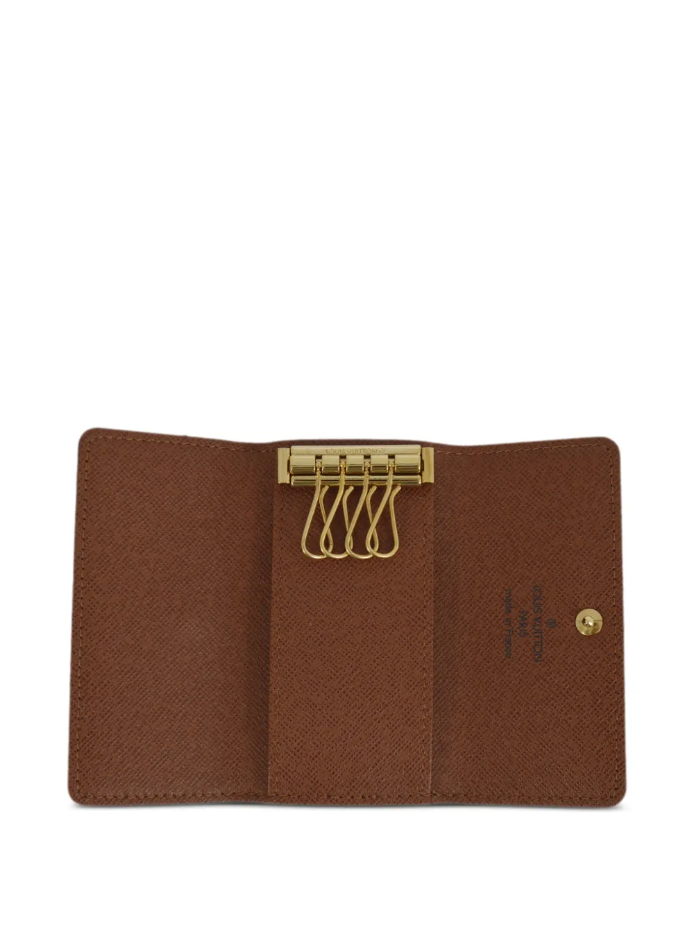 Pre-owned Louis Vuitton 2006 Four-hook Tri-fold Keycase In Brown