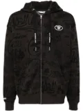 AAPE BY *A BATHING APE® graffiti-print hooded jacket - Grey