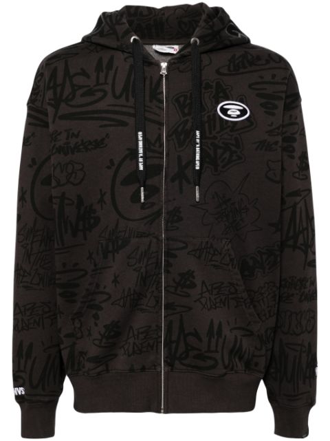 AAPE BY *A BATHING APE graffiti-print hooded jacket Men