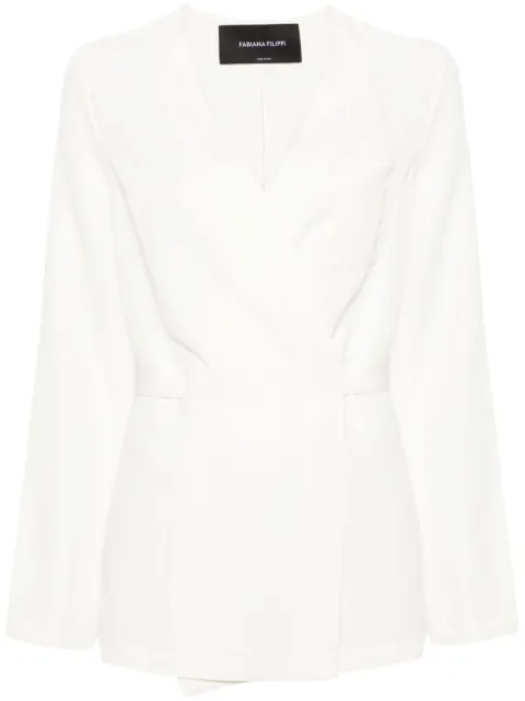 Fabiana Filippi no-lapels wrap blazer