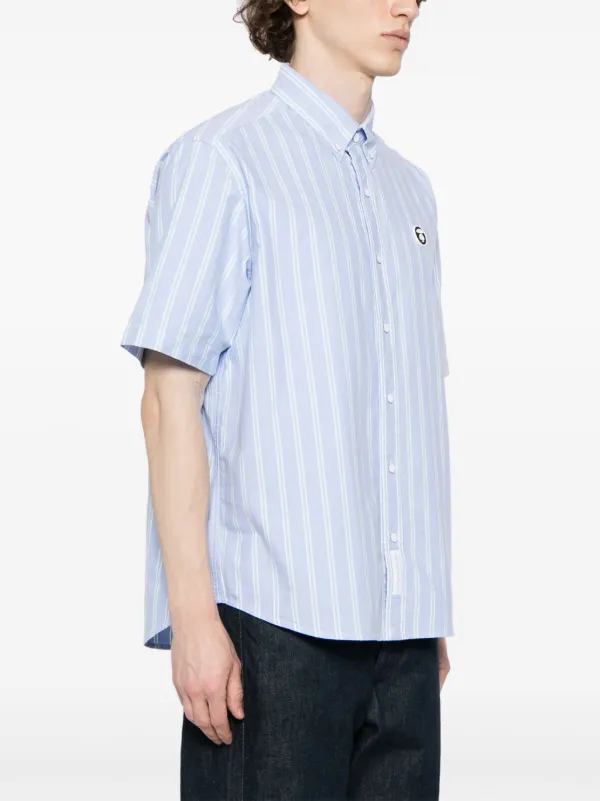 AAPE BY *A BATHING APE® ストライプ シャツ | ブルー | FARFETCH JP