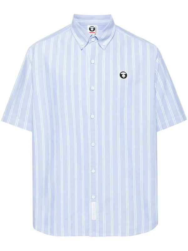 AAPE BY *A BATHING APE® ストライプ シャツ | ブルー | FARFETCH JP