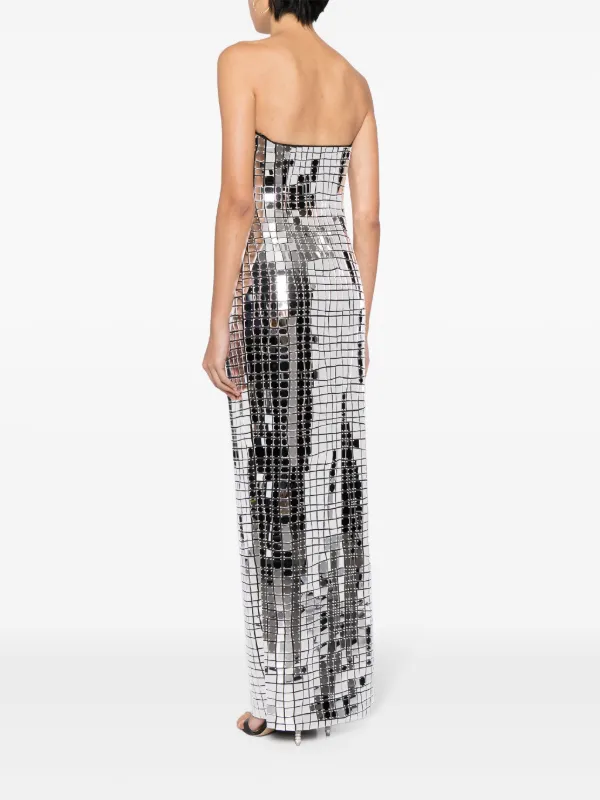 Retrofete Imani Metallic Strapless Gown | Metallic | FARFETCH