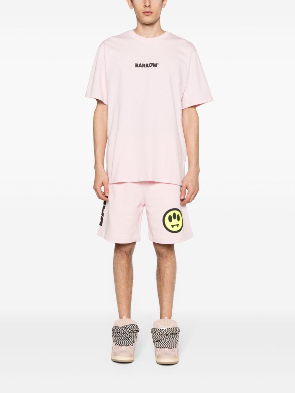 BARROW Shorts met logoprint - Roze
