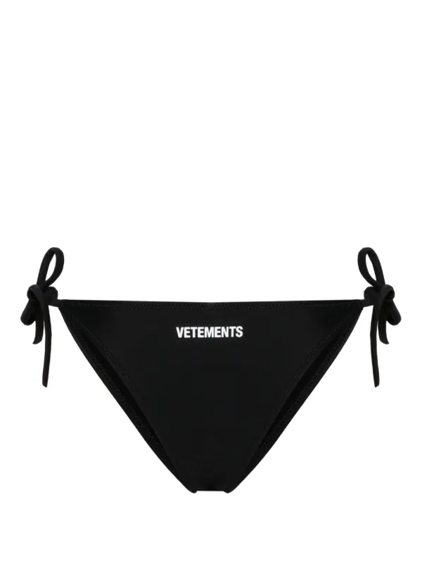 VETEMENTS Bikini Bottom Con Mono y Logo Estampado Negro FARFETCH MX