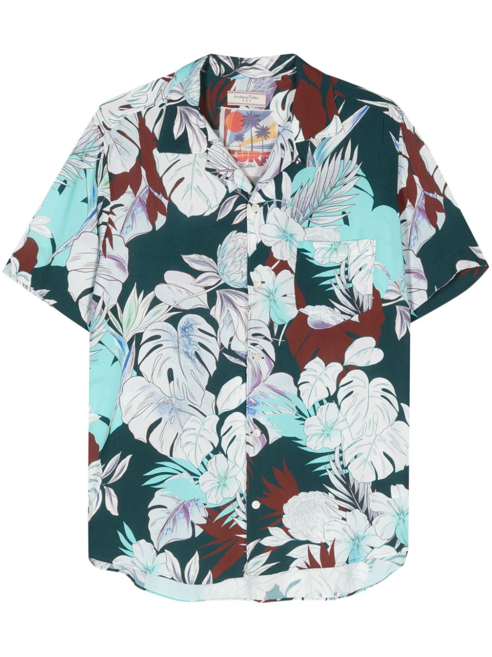 floral-print camp-collar shirt