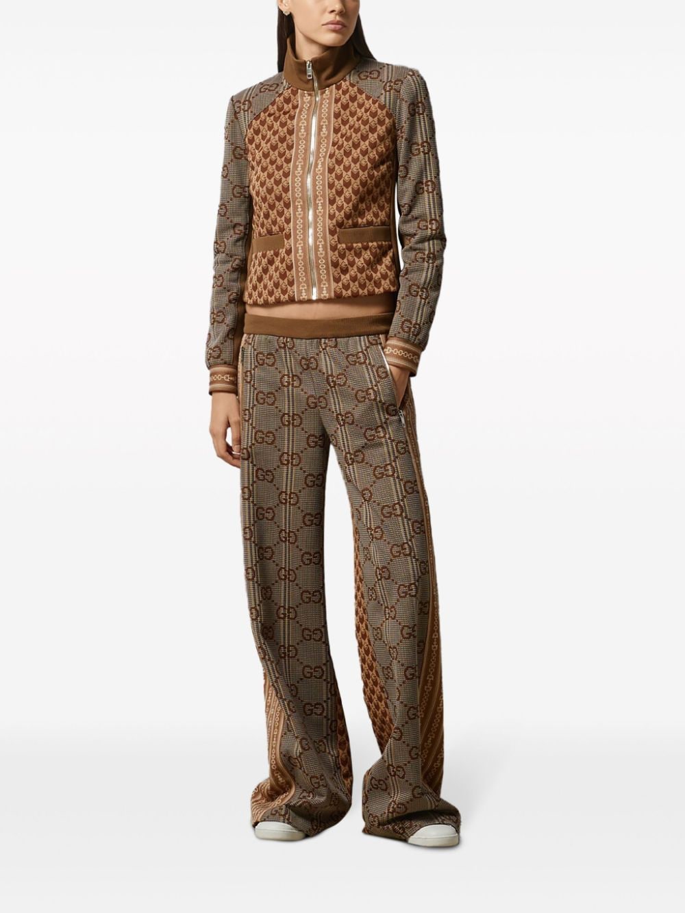 Gucci G rhombus zip-up jacket - Bruin