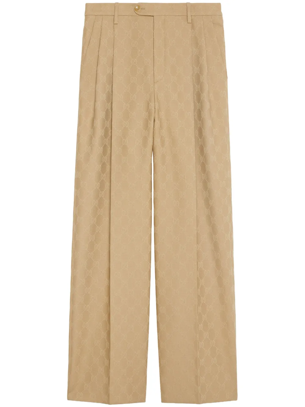 Shop Gucci High-waist Tailored Wool Trousers In Neutrals