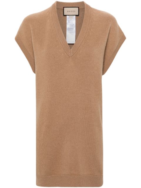 Gucci open-back cashmere top