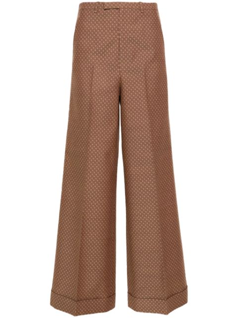 Gucci Square G-jaquard wide-leg trousers